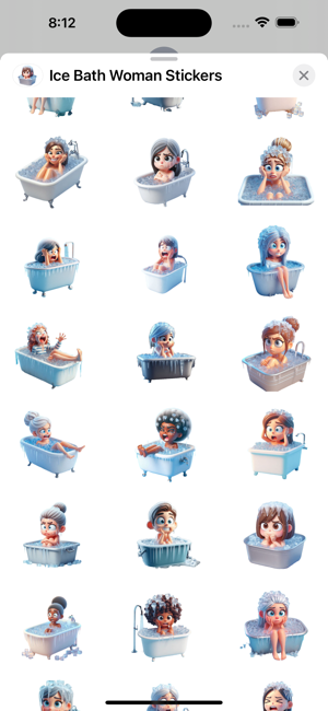 Ice Bath Woman StickersiPhone版