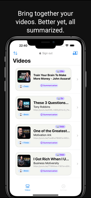 QuickTube: Summarize VideosiPhone版