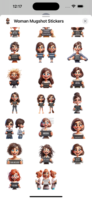 Woman Mugshot StickersiPhone版