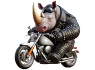 Rhino Biker StickersiPhone版