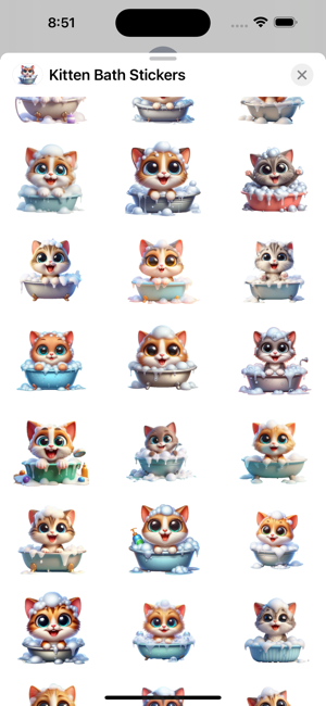 Kitten Bath StickersiPhone版