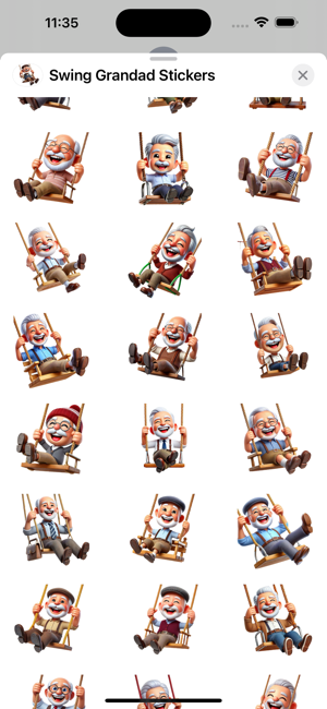 Swing Grandad StickersiPhone版