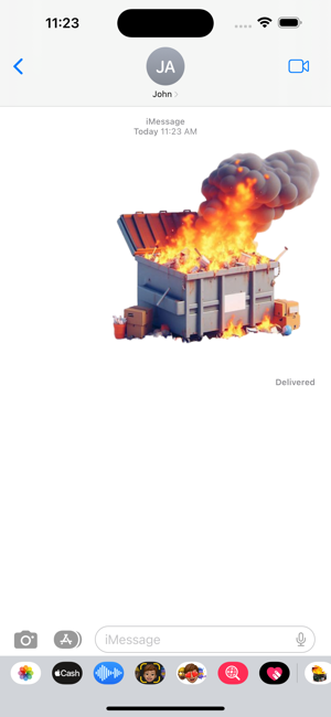 Dumpster Fire StickersiPhone版