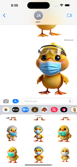 Duckling Mask StickersiPhone版