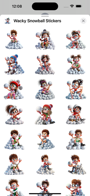 Wacky Snowball StickersiPhone版