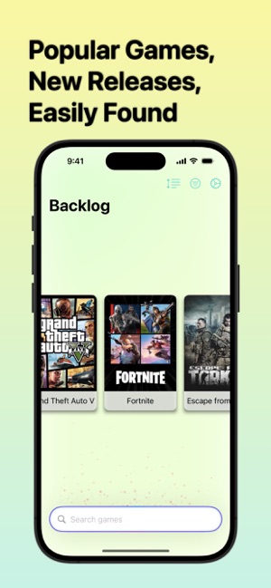 Backlog: Video Game OrganizeriPhone版