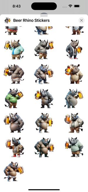 Beer Rhino StickersiPhone版