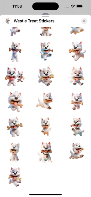 Westie Treat StickersiPhone版