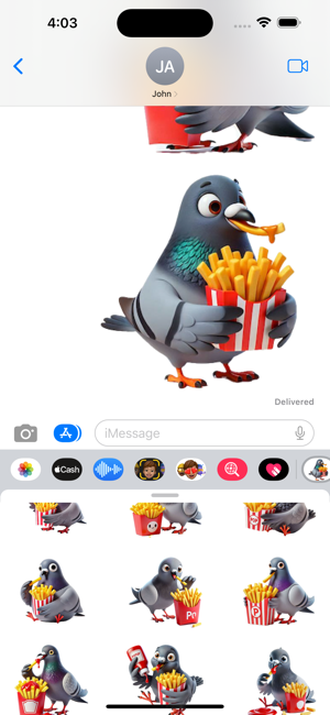 Chips Pigeon StickersiPhone版