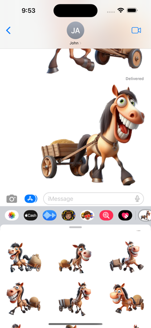 Horse and Cart StickersiPhone版