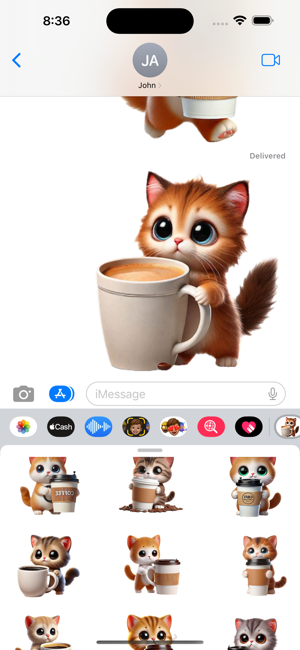 Coffee Kitten StickersiPhone版