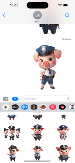 Police Piglet StickersiPhone版