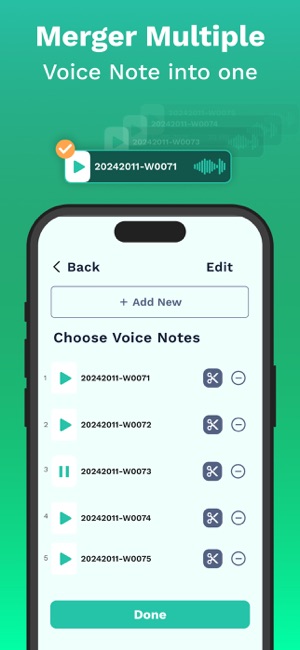 Voice Note MergeriPhone版