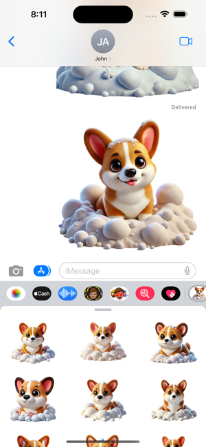 Snow Corgi StickersiPhone版