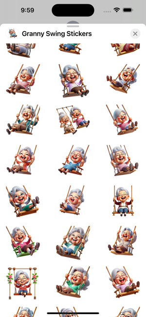 Granny Swing StickersiPhone版