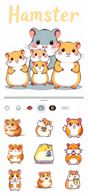 Cute Little Hamster StickersiPhone版