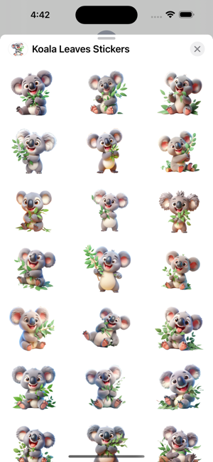 Koala Leaves StickersiPhone版