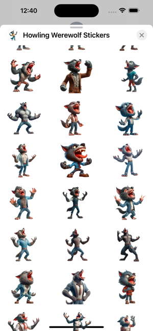 Howling Werewolf StickersiPhone版