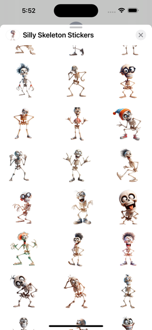 Silly Skeleton StickersiPhone版