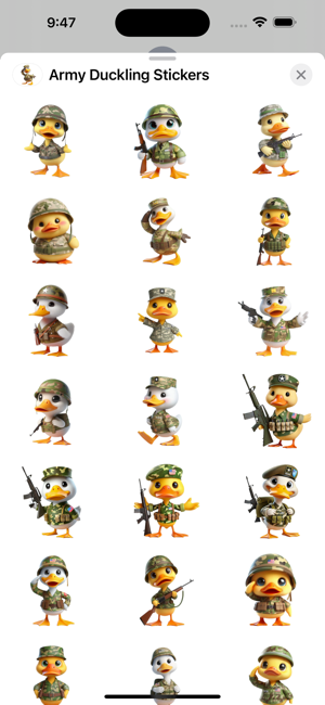 Army Duckling StickersiPhone版