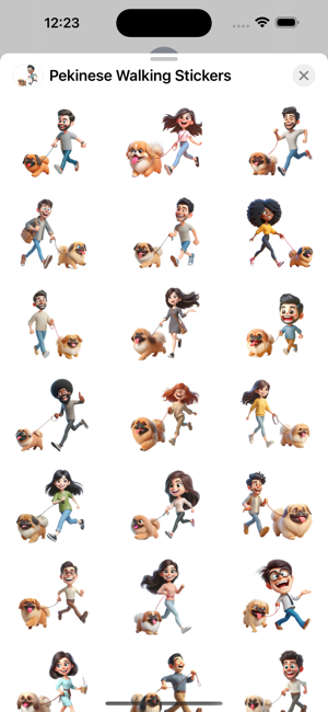 Pekinese Walking StickersiPhone版