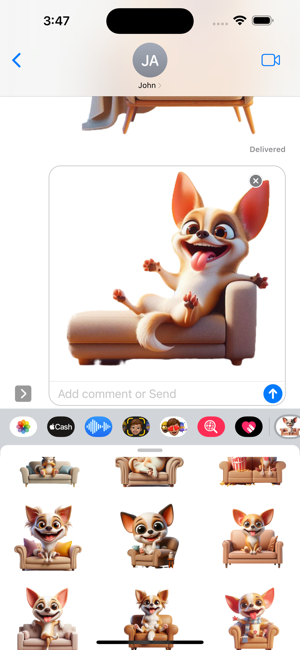 Chihuahua Couch StickersiPhone版