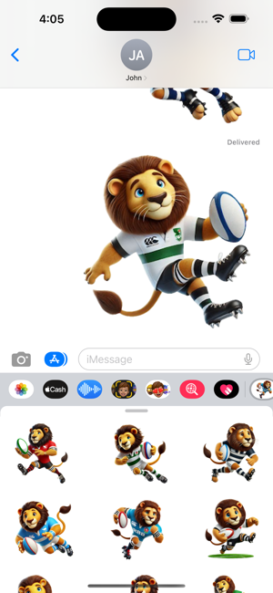 Rugby Lion StickersiPhone版