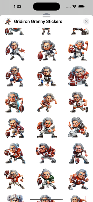 Gridiron Granny StickersiPhone版