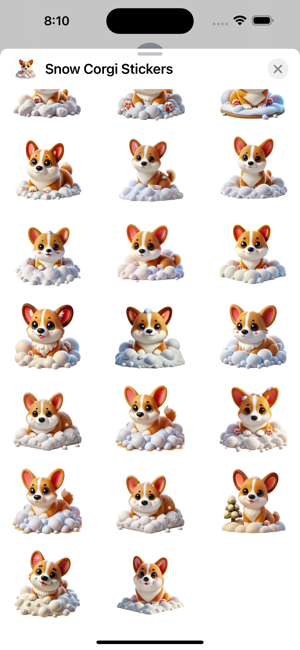 Snow Corgi StickersiPhone版