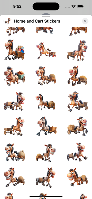 Horse and Cart StickersiPhone版