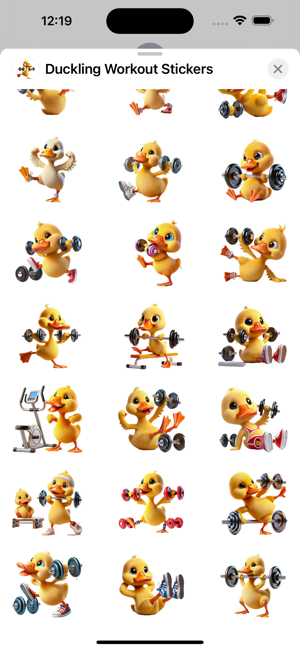 Duckling Workout StickersiPhone版