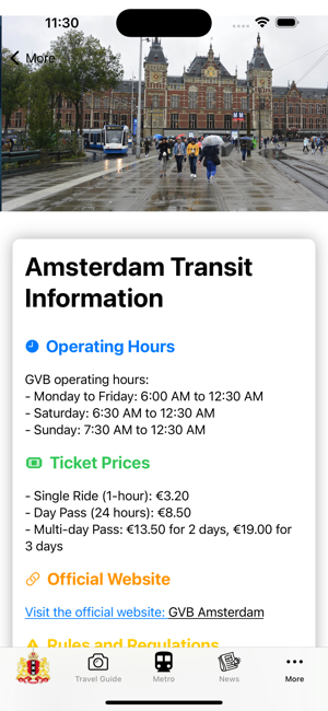 Amsterdam Guide and TransitiPhone版