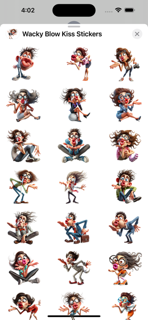 Wacky Blow Kiss StickersiPhone版