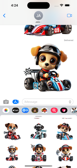 Racecar Puppy StickersiPhone版