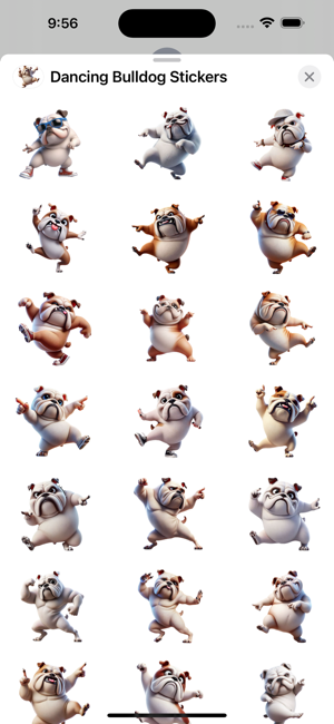 Dancing Bulldog StickersiPhone版