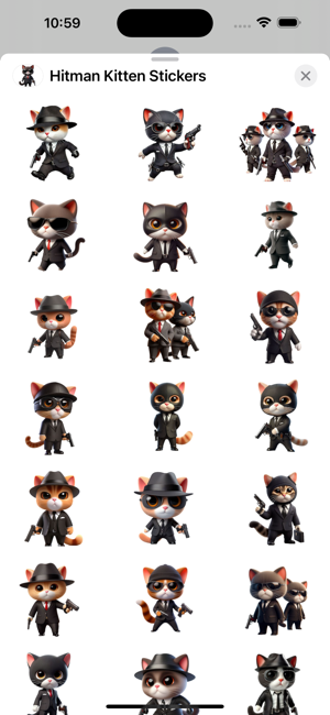 Hitman Kitten StickersiPhone版