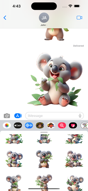 Koala Leaves StickersiPhone版