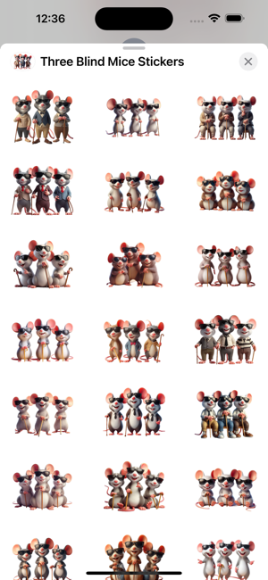 Three Blind Mice StickersiPhone版