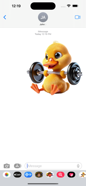 Duckling Workout StickersiPhone版