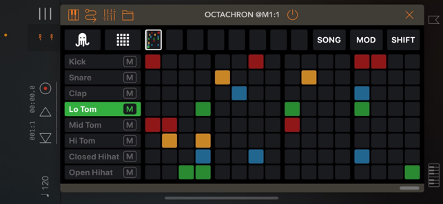 OCTACHRONMIDIDrumSequenceriPhone版