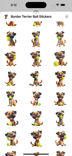 Border Terrier Ball StickersiPhone版