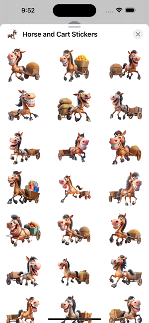 Horse and Cart StickersiPhone版