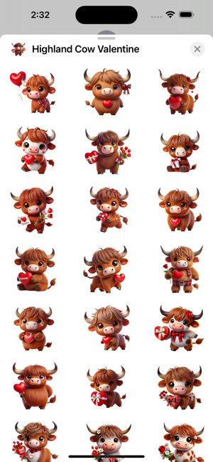 Highland Cow ValentineiPhone版