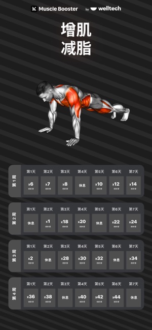 健身记录及运动训记计划MuscleBoosteriPhone版