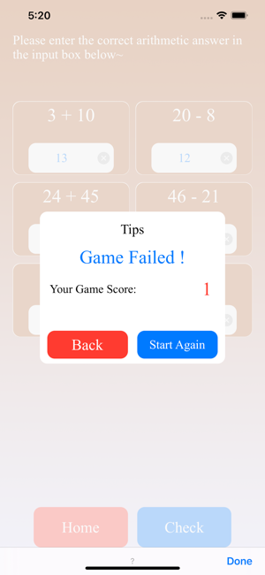 Arithmetic CalculationsGamesiPhone版