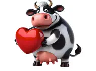 Valentine Cow StickersiPhone版