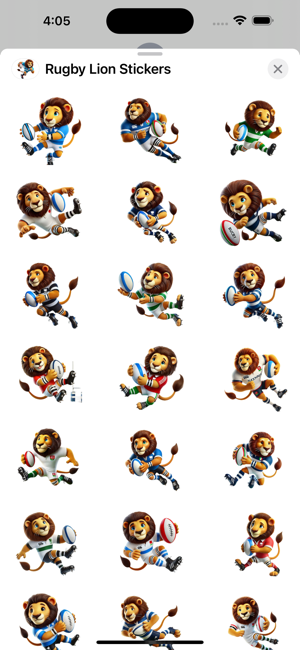 Rugby Lion StickersiPhone版