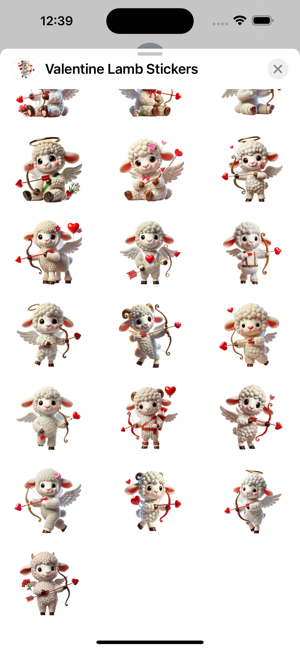 Valentine Lamb StickersiPhone版