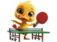 Table Tennis Duckling StickersiPhone版