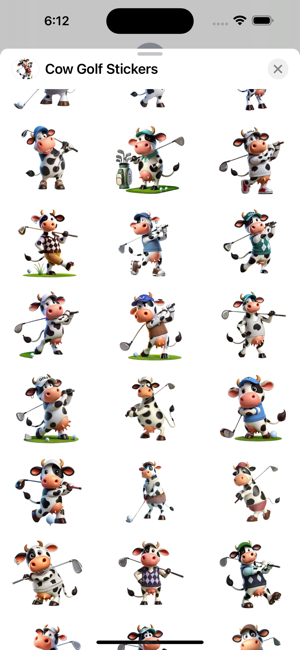 Cow Golf StickersiPhone版